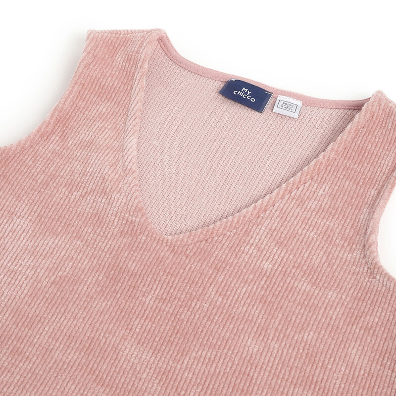 Girls Dark Pink Solid Sleeveless Dress image number 2